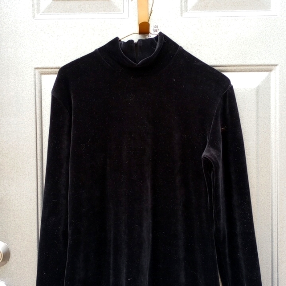 🌻3 For $12🌻Crushed Black Velvet Party Dress Girls Size Large